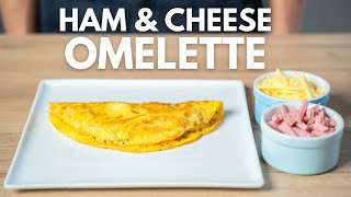 How To Make The PERFECT OMELETTE With Cheese And Ham SUPER QUICK amp EASY Breakfast Recipe [upl. by Rutra]