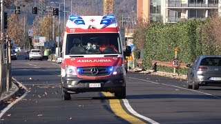 4K  Ambulanza Croce Rossa Italiana Bolzano in emergenza  RTW IRK Bozen auf einsatzfahrt [upl. by Ling]