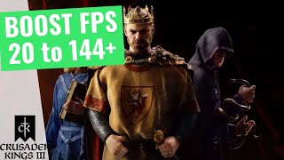 Crusader Kings 3  How to BOOST FPS and Increase Performance on any PC [upl. by Folger]