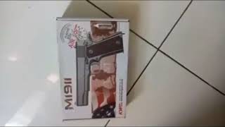 Unboxing KWC M1911 Airsoft CO2 Gas Blow Back GBB 1911 Pistol [upl. by Bainter]