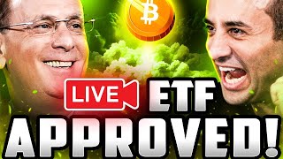 LIVE THE BITCOIN SPOT ETF WAS JUST APPROVED [upl. by Jerrilyn]