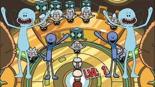 Pocket Mortys  Level One Beats Rick Council Member Using Five Mr Meeseeks Boxes [upl. by Atyekram]