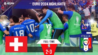 Switzerland vs Italy Euro 2024 Highlights  EA FC24 eafc24 [upl. by Stegman]