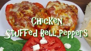 Chicken Stuffed Bell Peppers Recipe  Using Leftover Chicken [upl. by Naved172]