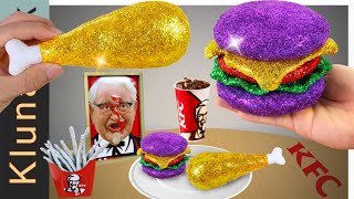 KlunaTik eating GLITTER KFC with TOM cat  Kluna Tiks Fan ASMR MUKBANG [upl. by Yecaj]