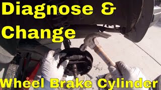 How to Diagnose and Change Drum Brake Wheel Cylinder Without Removing Shoes MK1 VW Rabbit Diesel [upl. by Charmain]