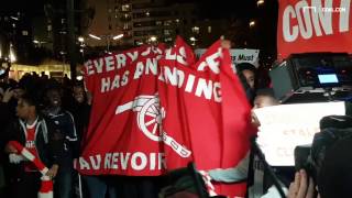 WengerOut protests after Arsenal lose 102 to Bayern Munich [upl. by Vivianna]