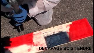 Décapage bois process cryogénique  décapage bois [upl. by Animlehliw]