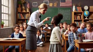 Une prof humilie une petite fille noire de 8 ans devant la classe puis elle se venge incroyable [upl. by Enirak]