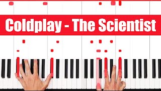 The Scientist Coldplay Piano Tutorial  EASY [upl. by Ahsain]