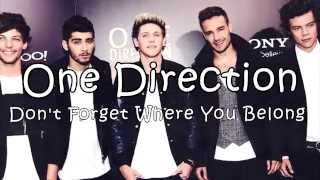 Dont Forget Where You Belong  One Direction Letra en Inglés y Español [upl. by Spragens]