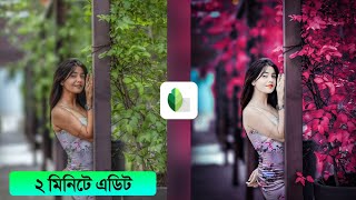 Snapseed New Grey and Pink Colour Tone photo editing  লাইটরুম ফটো এডিটিং [upl. by Eelyah40]