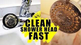 This Will Clean Shower Head Faster Than Normal Vinegar Remove Hard Water Stains from Faucet [upl. by Auohp]