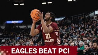 REACTION Boston College hangs on to beat Providence College in NIT Elijah Strong has huge game [upl. by Ahseek943]