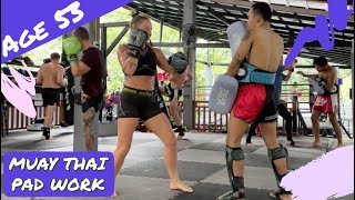 Training with Kru Win this week on the pads [upl. by Cummins]