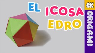 Cómo hacer un icosaedro de ORIGAMI  origami icosahedron [upl. by Arretak666]