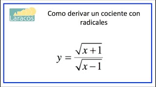 Como derivar un cociente con radicales [upl. by Nhguavaj]