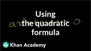 Example Quadratics in standard form  Quadratic equations  Algebra I  Khan Academy [upl. by Alyhs20]