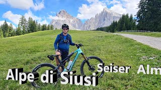 MTB okruh Alpe di Siusi Dolomity [upl. by Imoyn]