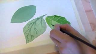 Three Techniques for Painting Leaves in Watercolor [upl. by Pelmas782]