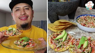 NO TIENES GANAS DE COCINAR PUES UNAS TOSTADAS DE JAIBA SURIMIRECETA [upl. by Anitnerolf382]