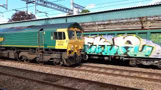 66544EAST USK YARD  MACHEN QUARRY and 66516WENTLOOG  LONDON GATEWAY LINER 06082024 [upl. by Adnert]