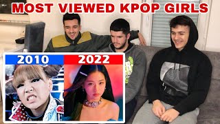 FNF REACTS to Top 10 Most Viewed KPOP Girl Groups of Each Year  2010 to 2022  KPOP REACTION [upl. by Nylac]