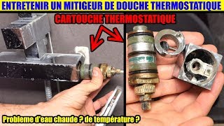 problème mitigeur de douche thermostatique eau chaude détartrer la cartouche thermostatique [upl. by Ballard897]