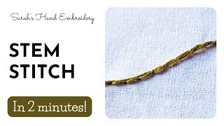 How to do Stem Stitch [upl. by Adile328]