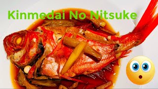 yummy japanese Braised Splendid Alfonsino Fishrecipe Kinmedai No Nitsuke [upl. by Derzon]