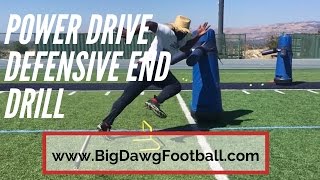 POWER DRIVE  Defensive End Drill 1  American Football Drills [upl. by Bernarr499]