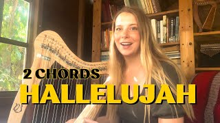 Easiest Harp Song Only 2 chords Hallelujah Sophia Wisdom Harps [upl. by Eitsirc]