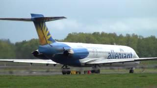 Allegiant Air N945MA MD87 Taxi and Takeoff Portland Airport PDX [upl. by Auehsoj]