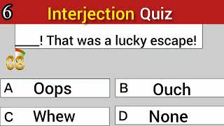 Interjection in EnglishEnglish Grammar QuizChallenge [upl. by Adham]