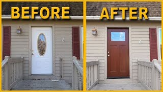 How to Replace An Exterior Door  Start to Finish FrontBack Door Install [upl. by Anayek]