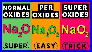 Oxides Peroxides and Superoxides  Easy Trick [upl. by Linoel]