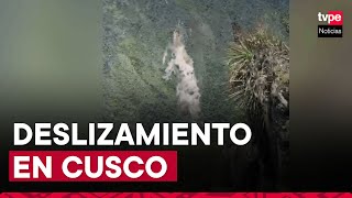 Cusco derrumbe afectó vía férrea en Machu Picchu [upl. by Kassab]