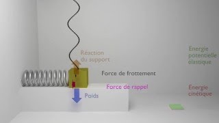 Animation dun oscillateur harmonique amorti [upl. by Manwell927]