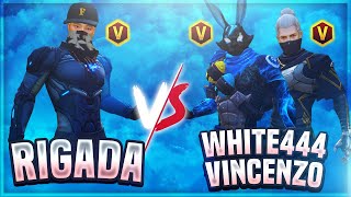 WHITE 444 VINCENZO VS RIGADA  FIRST TIME FACE REVEAL  1VS2 BEST GAMEPLAY EVER [upl. by Dessma]