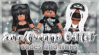 Emo amp Grunge Outfits  Codes amp Links  Roblox [upl. by Olympia157]