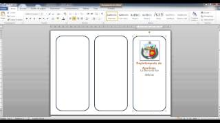 Creación de triptico en Word 2010 [upl. by Haletta]