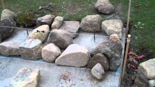 DIY Outdoor Rumford Fireplace Fieldstone Part 6 [upl. by Goer]