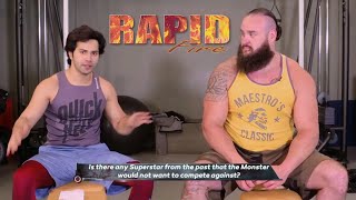 heres BraunStrowmans exciting rapid fire with Varun Dhawan [upl. by Woodall763]