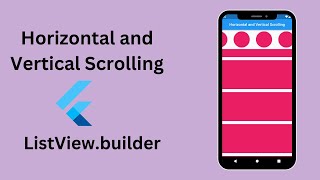 Flutter Horizontal and Vertical Scroll Horizontal scrolling in flutter  ListView builder flutter [upl. by Laamak]