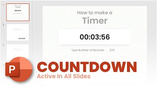 How to insert Countdown Timer in PowerPoint Across Multiple Slides [upl. by Ydissac]