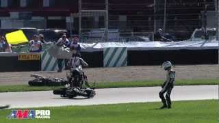 AMA Pro Vance amp Hines XR1200  Indianapolis Motor Speedway Race 1 Highlights [upl. by Krik]