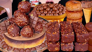 ASMR MALTESERS CHOCOLATE ICE CREAM CAKE MAGNUM DOUGHNUTS NUTELLA DESSERT MUKBANG 먹방咀嚼音 EATING SOUNDS [upl. by Rosie]