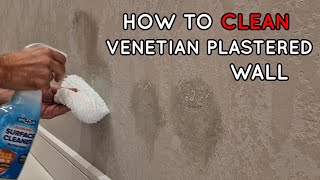 How to clean Venetian Plastered wall [upl. by Llemmart550]