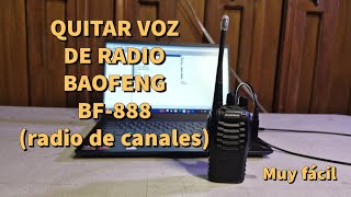 Como quitar voz de radio Baofeng BF888 radio baofeng walkietalkies [upl. by Ietta]