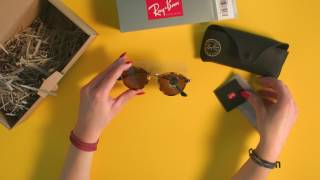 eyerim presents Unboxing of RayBan ROUND FLECK RB2447 1160 sunglasses [upl. by Haidebez]